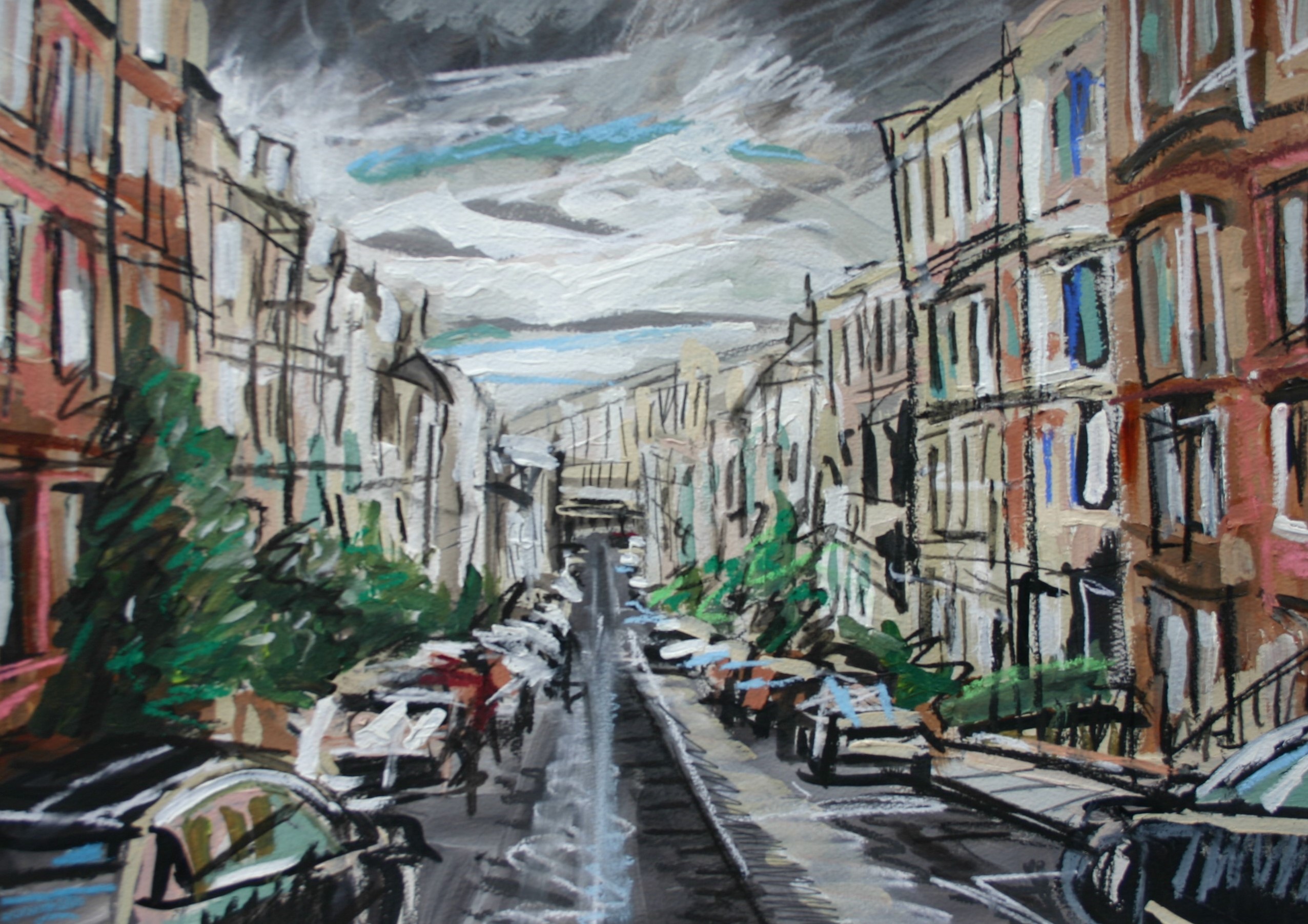 'Gardner Street, Partick Hill' by artist Matthew Thompson